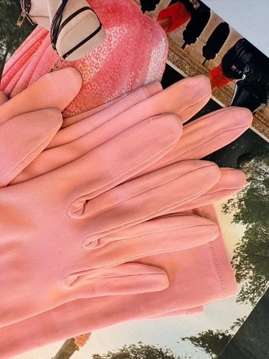 VTG Van Raalte Pink Opera Gloves Size 6.5 - Picture 9 of 11